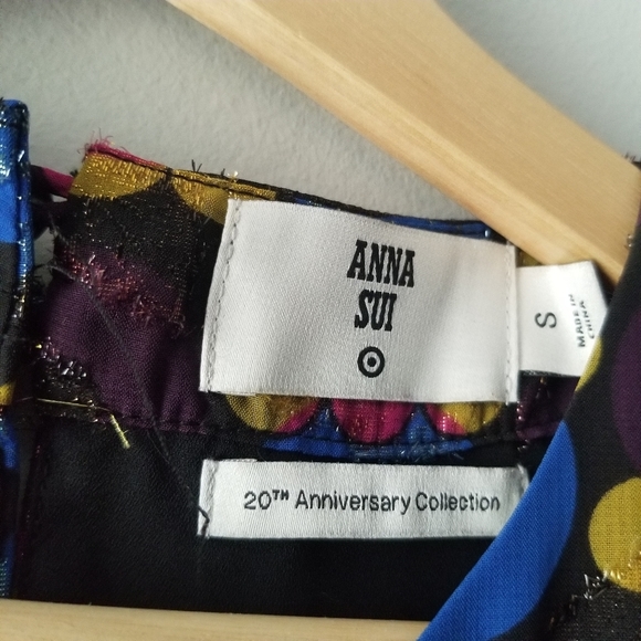 Anna Sui For Target Metallic Mod Dress Small - Picture 7 of 13